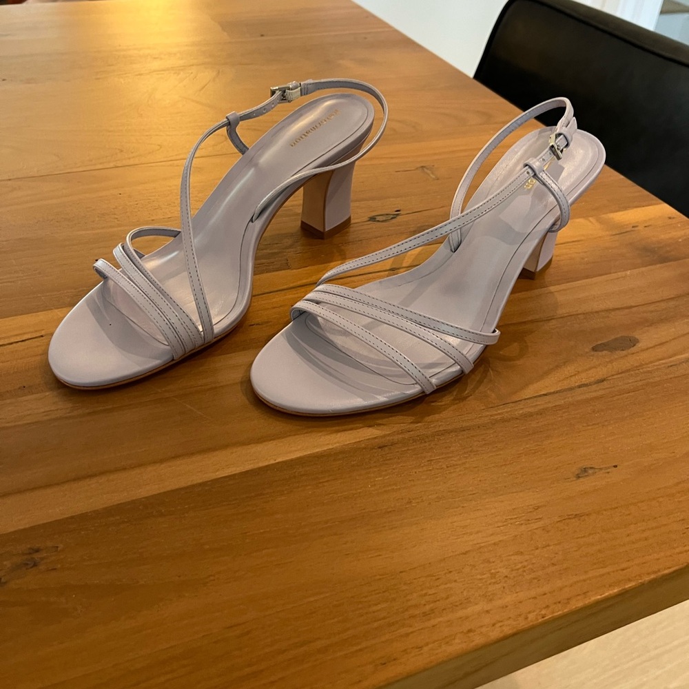 Reformation Pixie heeled sandals Lilac lavender Mermaid Fairy Core
